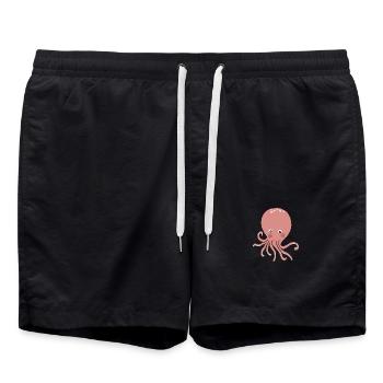 Pink Octopus - Swim Trunks - black - Front - AI Model Male 185 light (185cm)