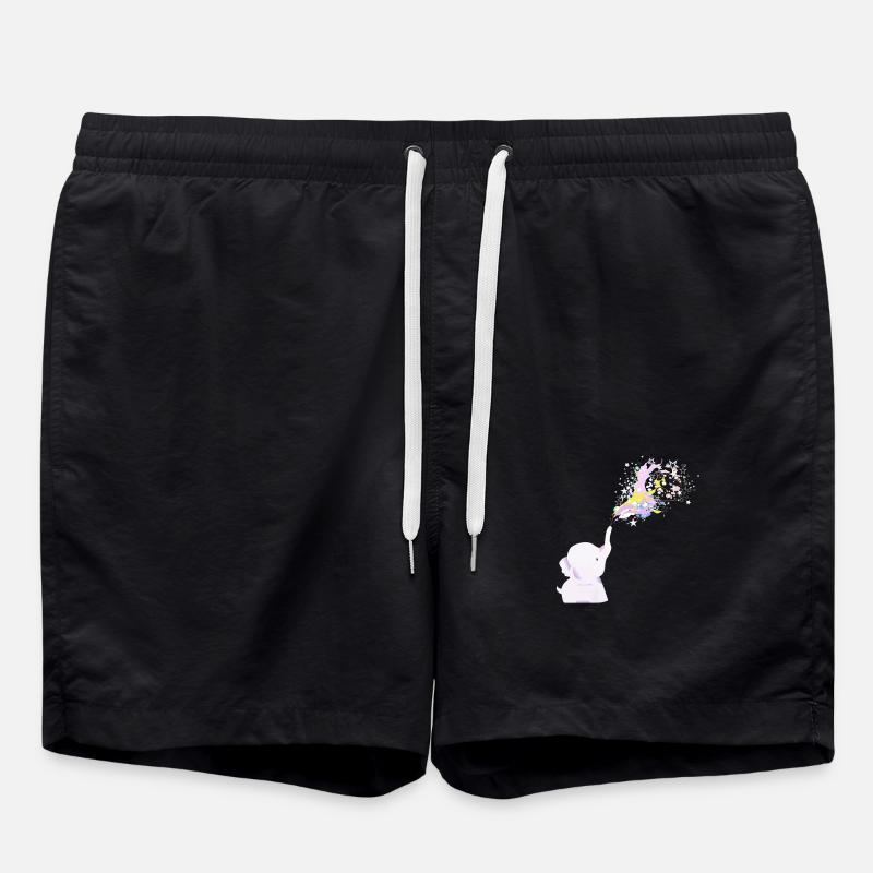 Baby Elefant - Badeshorts - Schwarz