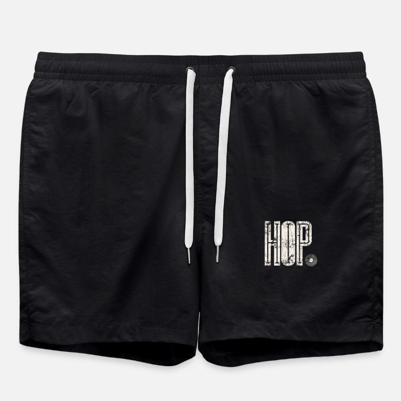 hip hop - Swim Trunks - black