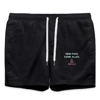 My dad can do it all - Swim Trunks - black - Front - AI Model Male 185 light (185cm)