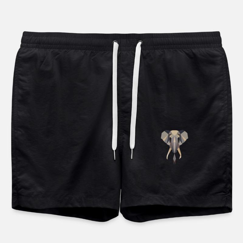 Elefant, Afrika, - Badeshorts - Schwarz