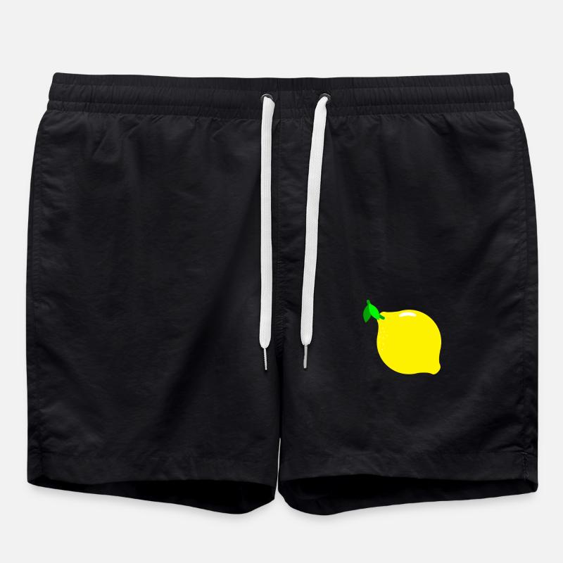 Zitrone Lemon - Badeshorts - Schwarz