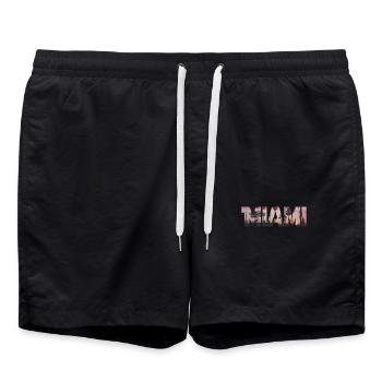 Miami Florida USA - Swim Trunks - black - Front - AI Model Male 185 light (185cm)