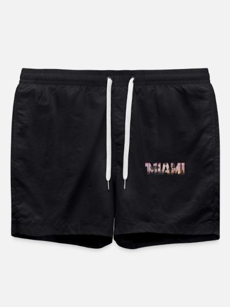 Miami Florida USA - Badeshorts - Schwarz