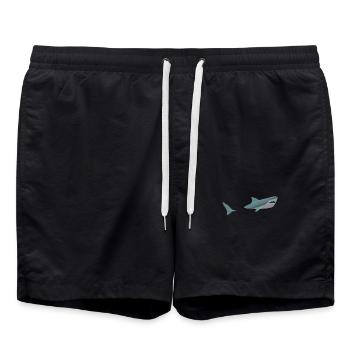 Hi fish, requin, shark - Short de bain - noir - Devant - AI Model Male 185 light (185cm)