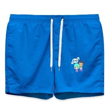 MANGA COUPLE COUPLE AMOUR MIGNON DESSINÉ ANIME - Short de bain - cobalt blue - Devant