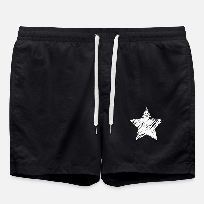 White Star - Badeshorts - Schwarz