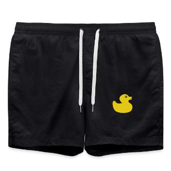 Squeaky duck rubber bath bath - Swim Trunks - black - Front - AI Model Male 185 light (185cm)