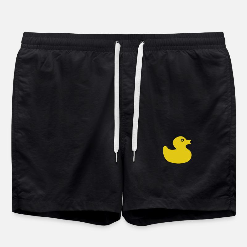 Squeaky duck rubber bath bath - Swim Trunks - black