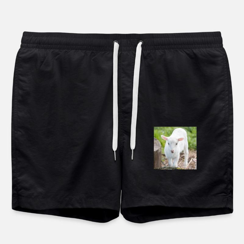 Lämmchen (Ovis) Lamm - Badeshorts - Schwarz