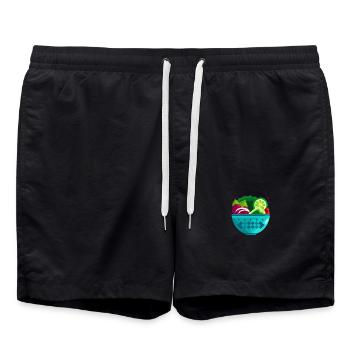 Salade nourriture saine - Short de bain - noir - Devant - AI Model Male 185 light (185cm)