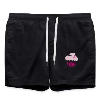 Gâteau à la crème - Short de bain - noir - Devant - AI Model Male 185 light (185cm)