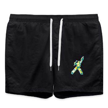 Gardien de but hockey - Short de bain - noir - Devant - AI Model Male 185 light (185cm)