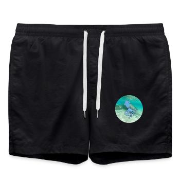 calamari unter wasser - Badeshorts - Schwarz - Vorne - AI Model Male 185 light (185cm)