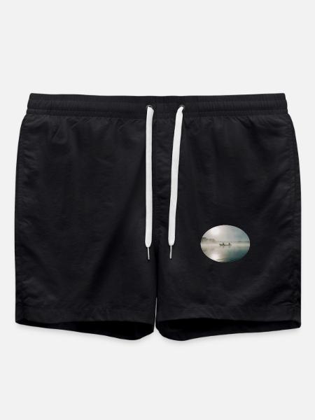 Angeln im Boot - Badeshorts - Schwarz