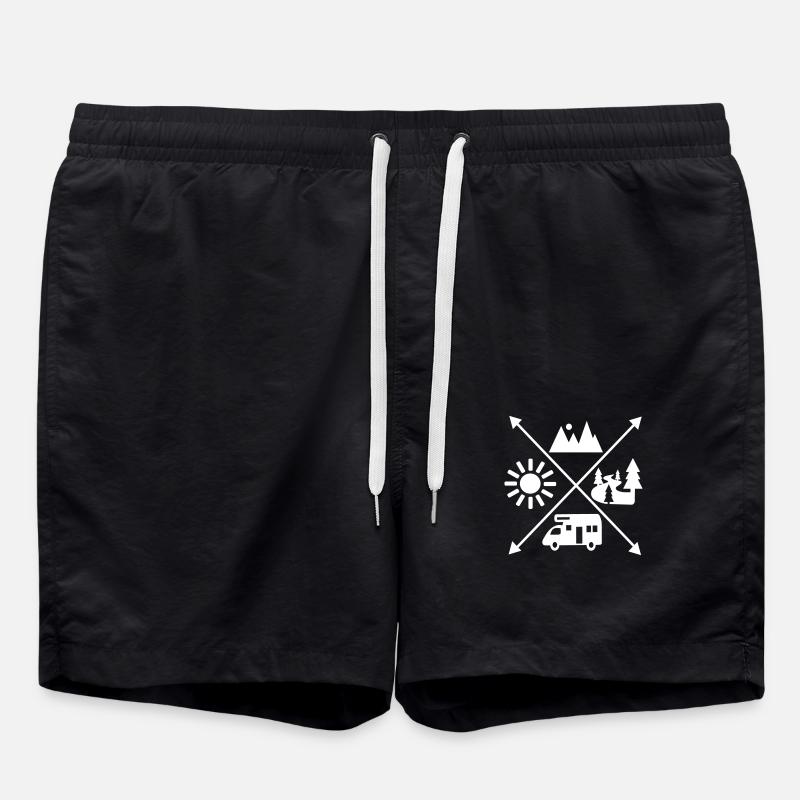 Camping - Badeshorts - Schwarz