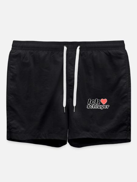 Ich liebe Schlager - Badeshorts - Schwarz