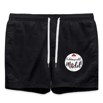 Schwarzwaldmädel - Badeshorts - Schwarz - Vorne - AI Model Male 185 light (185cm)
