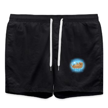 Königin der Otter mit dem süßesten Otter - Badeshorts - Schwarz - Vorne - AI Model Male 185 light (185cm)