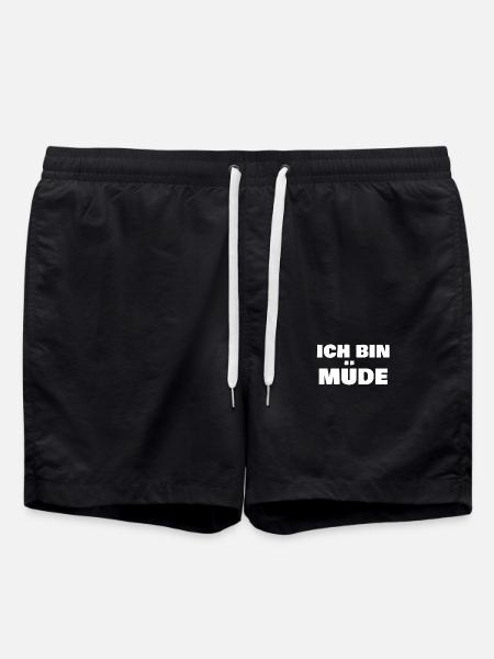 Ich bin Müde - Badeshorts - Schwarz