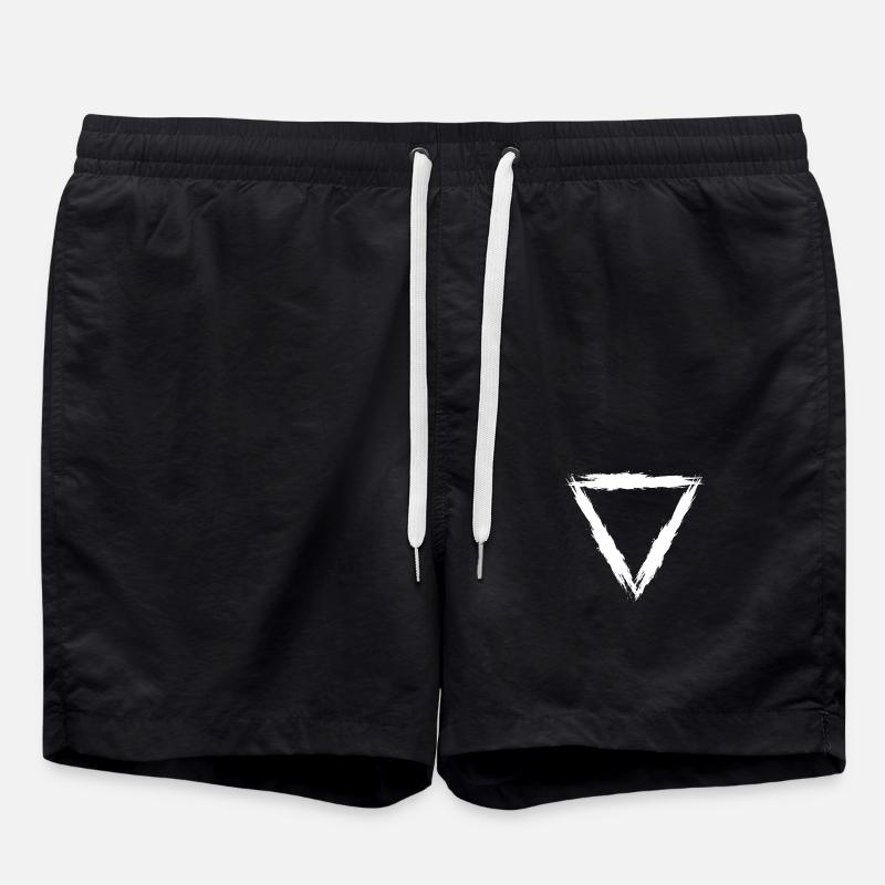 Element Symbol Wasser weiß - Badeshorts - Schwarz