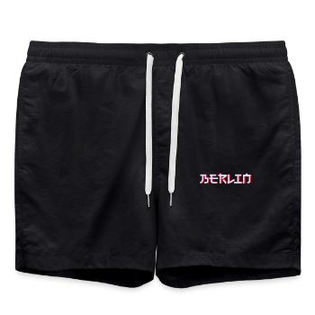 Berlin - Badeshorts - Schwarz - Vorne - AI Model Male 185 light (185cm)