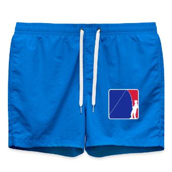 bleu rouge logo pêcheur sport silhouette clipart hobb - Short de bain - cobalt blue - Devant