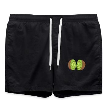 kiwi fendant 2 morceaux de kiwi - Short de bain - noir - Devant - AI Model Male 185 light (185cm)