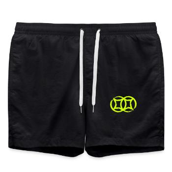 Symbole chinois double chance - Short de bain - noir - Devant - AI Model Male 185 light (185cm)