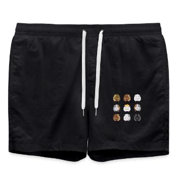 Neuf visages de cobayes - Short de bain - noir - Devant - AI Model Male 185 light (185cm)