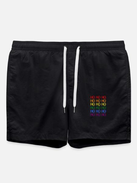 Hohoho Regenbogen LGBT - Badeshorts - Schwarz