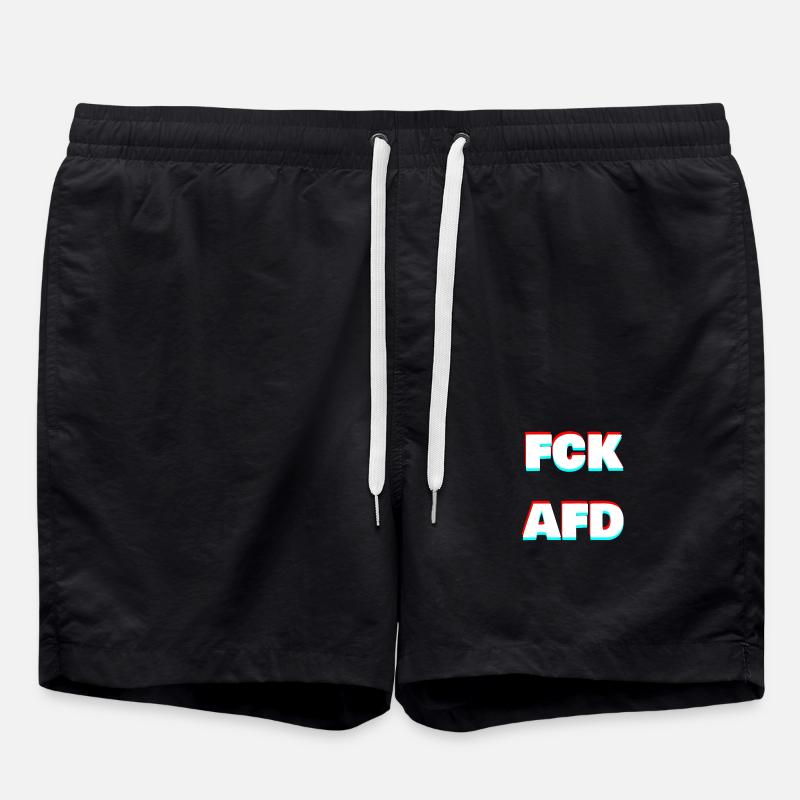FCK AFD - Badeshorts - Schwarz