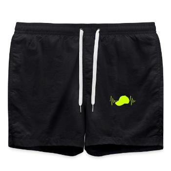 Cap heartbeat - Swim Trunks - black - Front - AI Model Male 185 light (185cm)