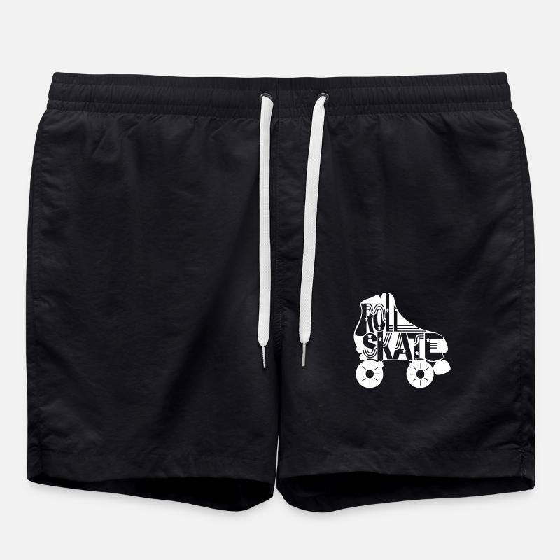 roller skating figure skating 4 23 - Swim Trunks - black