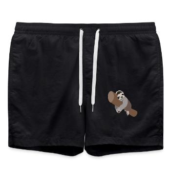indolence - Short de bain - noir - Devant - AI Model Male 185 light (185cm)