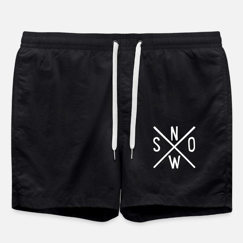 snowhipsterkreuzw - Badeshorts - Schwarz
