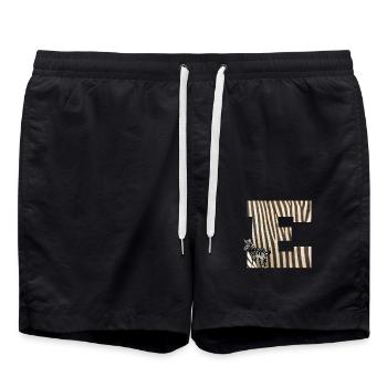 zebra e - Badeshorts - Schwarz - Vorne - AI Model Male 185 light (185cm)