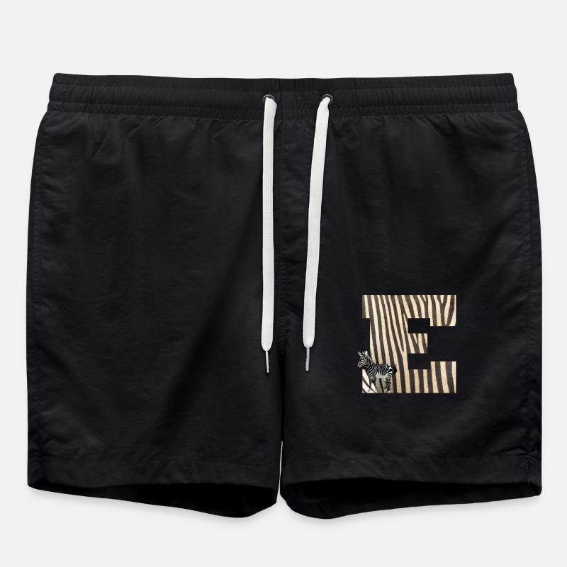 zebra e - Swim Trunks - black