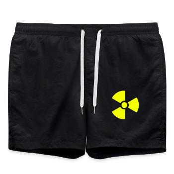 Conception radioactive - Short de bain - noir - Devant - AI Model Male 185 light (185cm)