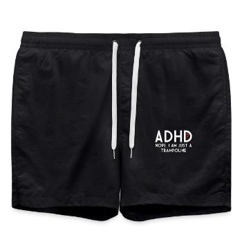 ADHD - Swim Trunks - black - Front - AI Model Male 185 light (185cm)