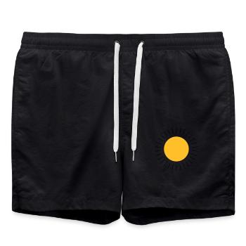 Sonne - Badeshorts - Schwarz - Vorne - AI Model Male 185 light (185cm)