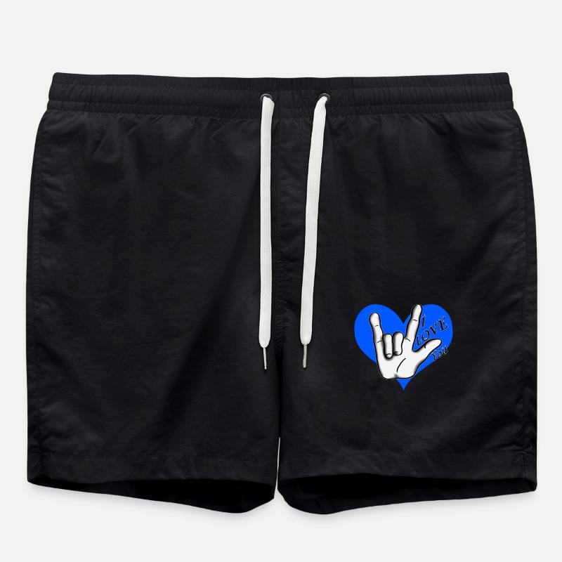Liebe Liebe Blau - Badeshorts - Schwarz