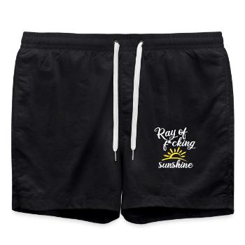 Ray of fucking Sunshine - Badeshorts - Schwarz - Vorne - AI Model Male 185 light (185cm)