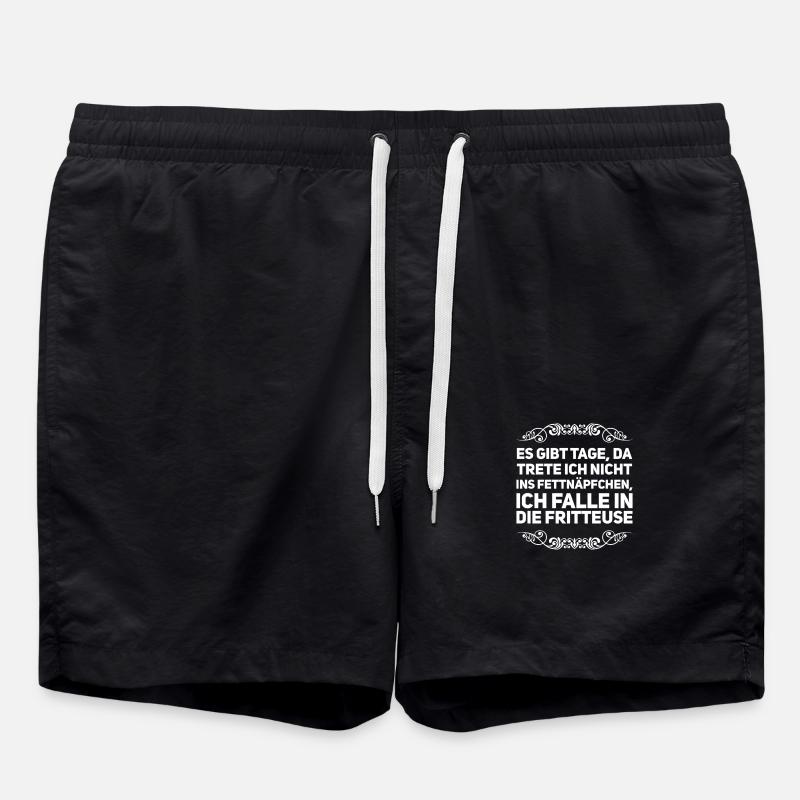 in Fettnäpfchen treten - Badeshorts - Schwarz
