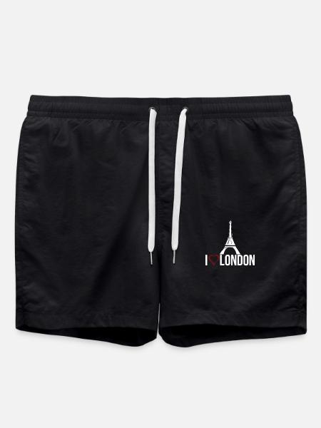 i love london - Swim Trunks - black