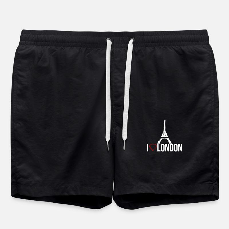 i love london - Swim Trunks - black