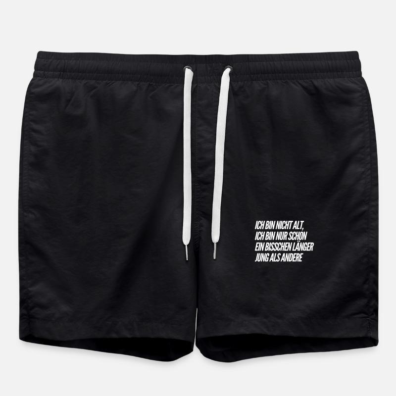 ich bin nicht alt - Badeshorts - Schwarz