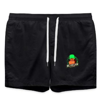 BE VEGAN BE STRONG - Short de bain - noir - Devant - AI Model Male 185 light (185cm)
