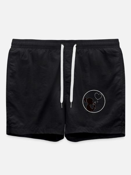 mädchen pusteblume herz - Badeshorts - Schwarz