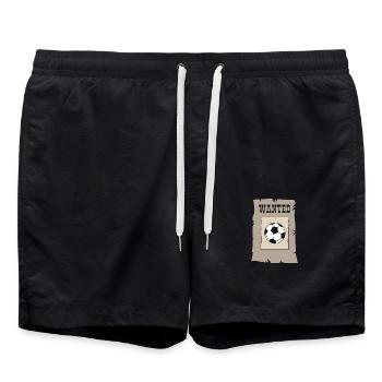 football football veut football balle de soccer - Short de bain - noir - Devant - AI Model Male 185 light (185cm)